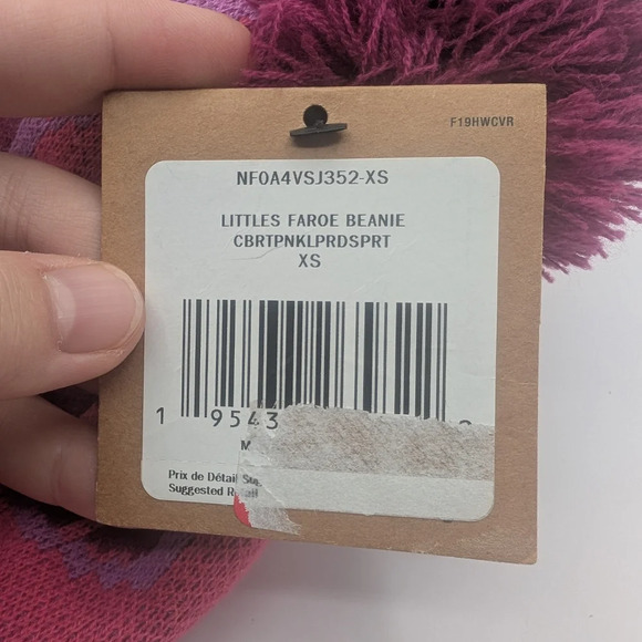 The North Face Little Faroe Beanie Hat 6-24M Toddler Baby Pink Winter Fall - Picture 5 of 13